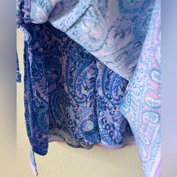 Lilly Pulitzer Hello Sunshine Donna Romper Purple Paisley Sleeveless Size‎ 2 - Picture 5 of 12